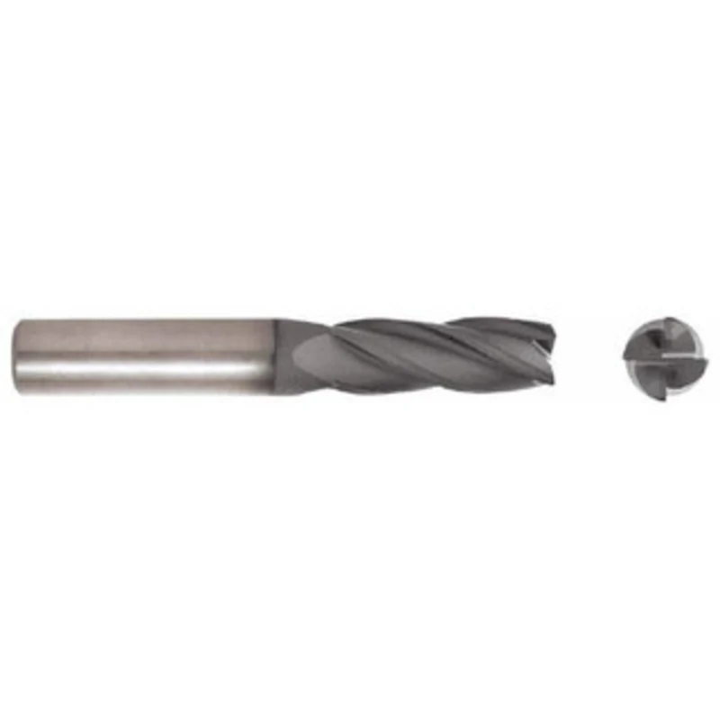 Niagara Cutter 3/8, 1-3/8 LOC, 3/8 Shank Diam, 3-1/4 OAL, 4 Flute, Solid Carbide Square End Mill Single End, Diamond ...